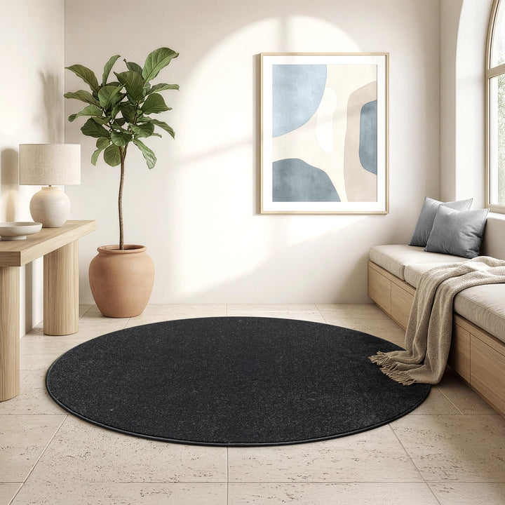 SANAT Kurzflor Teppich Wohnzimmer - Uni Modern Teppiche fürs Schlafzimmer, Arbeitszimmer, Büro, Flur