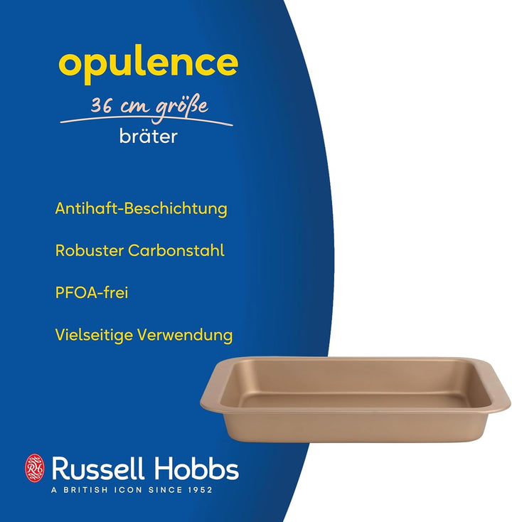 Russell Hobbs RH01689GEU7 Opulence Bräter - 36cm Antihaft tiefer Ofenbackform, Kohlenstoffstahl, lei