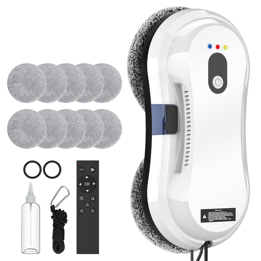 Fensterputzroboter,5600Pa Elektrischer Fensterreiniger,Fensterroboter mit Fernbedienung und Kantener