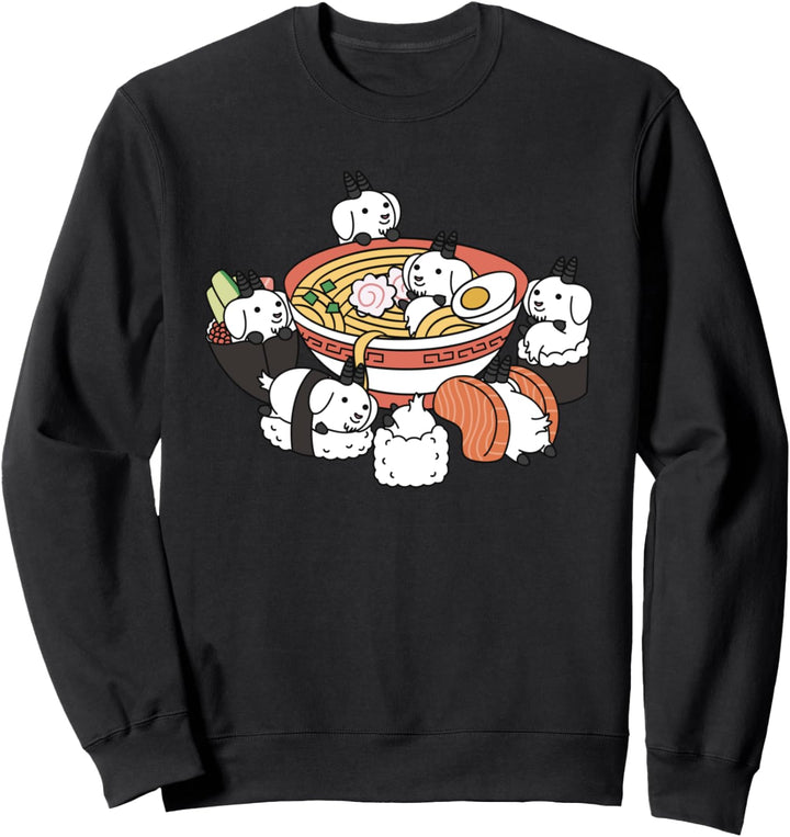 Ramen Sushi Ziege Haustier Sweatshirt
