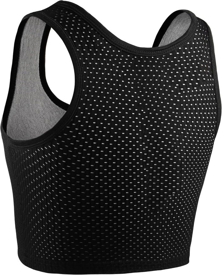 XUJI Brust Binder Atmungsaktive Kompression Binder mit Reissverschluss für Transgender, FTM, Tomboy,