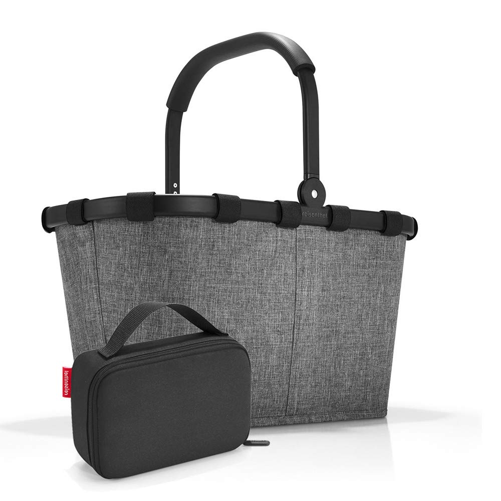 Set carrybag BK, thermocase OY, SBKOY Einkaufskorb mit Kleiner K?hltasche, Twist Silver + Black (705