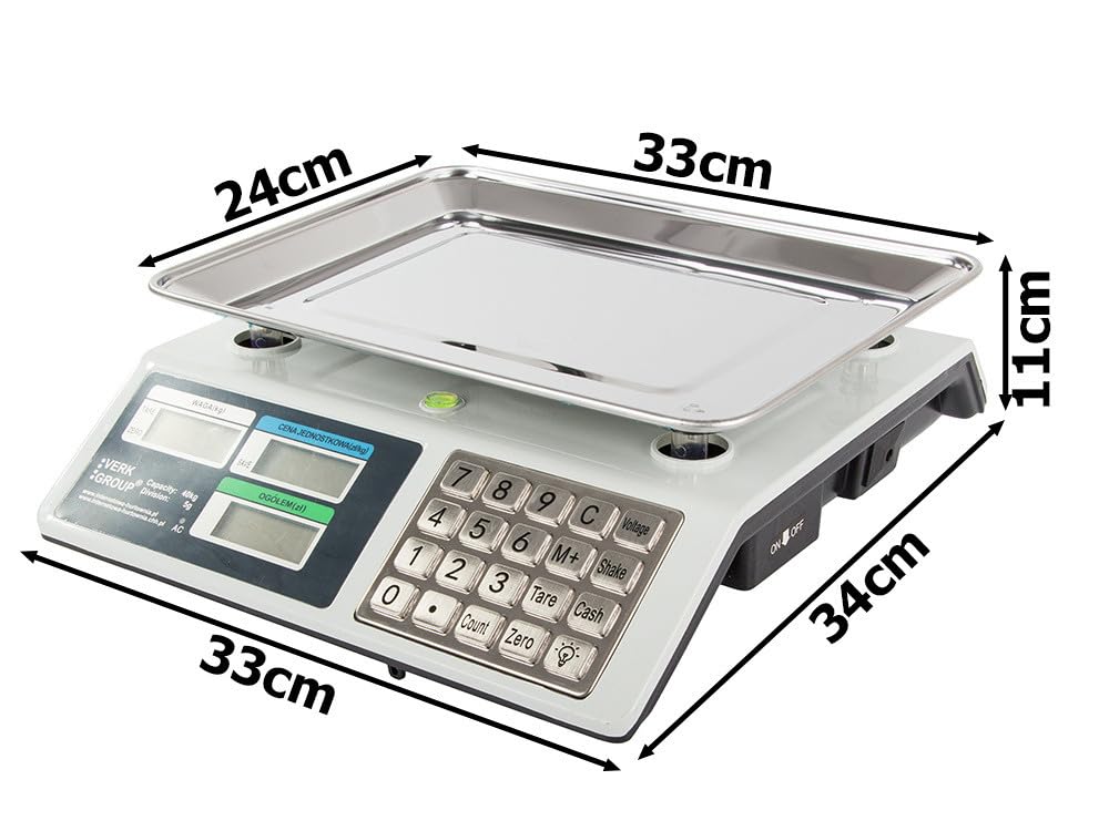 Obstwaage Ladenwaage Industriewaage Marktwaage Preiswaage Waage Digital 40 kg