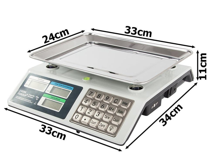 Obstwaage Ladenwaage Industriewaage Marktwaage Preiswaage Waage Digital 40 kg