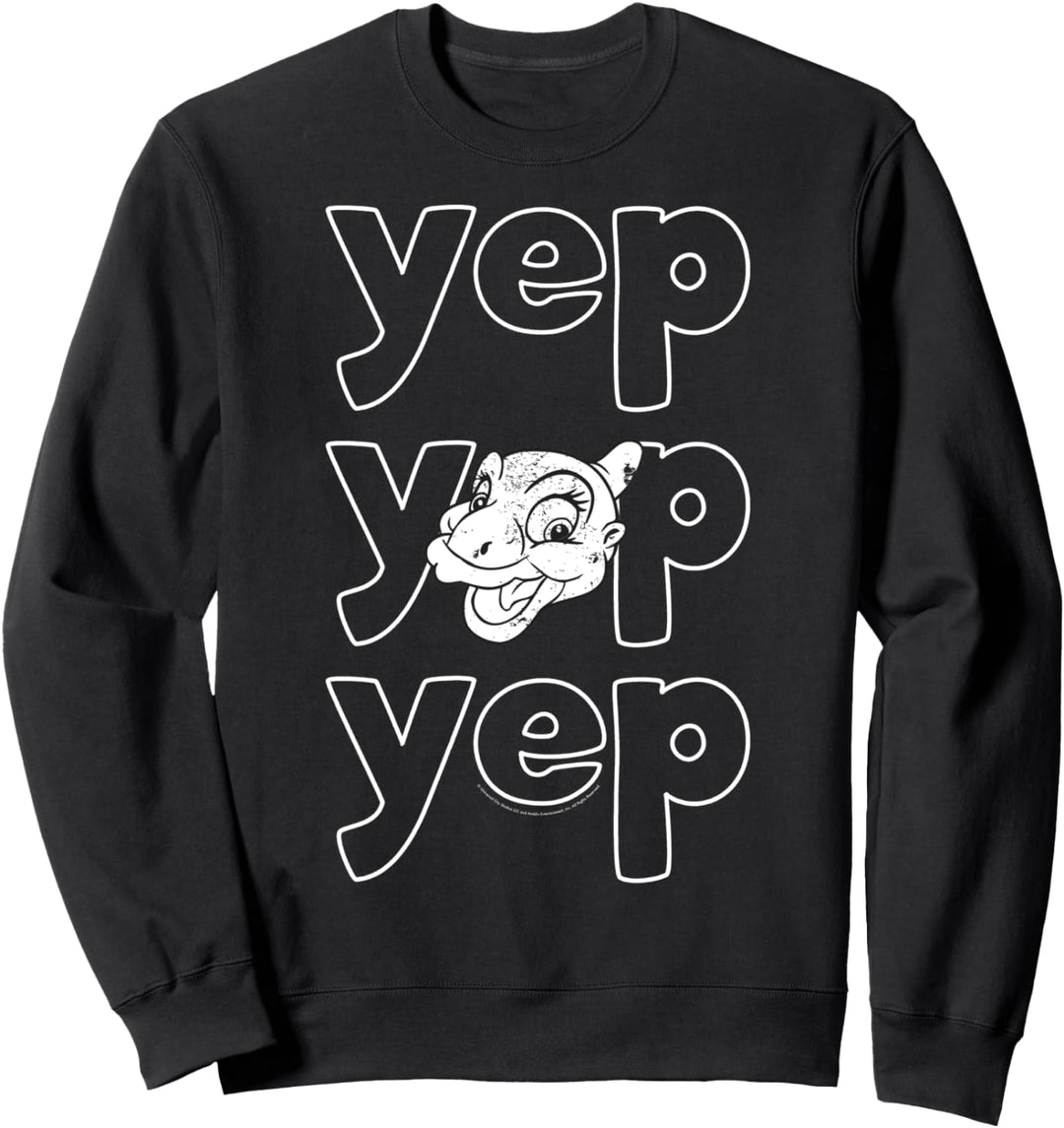Land Before Time Ducky Yep Yep Yep Bubble Text Quote Sweatshirt