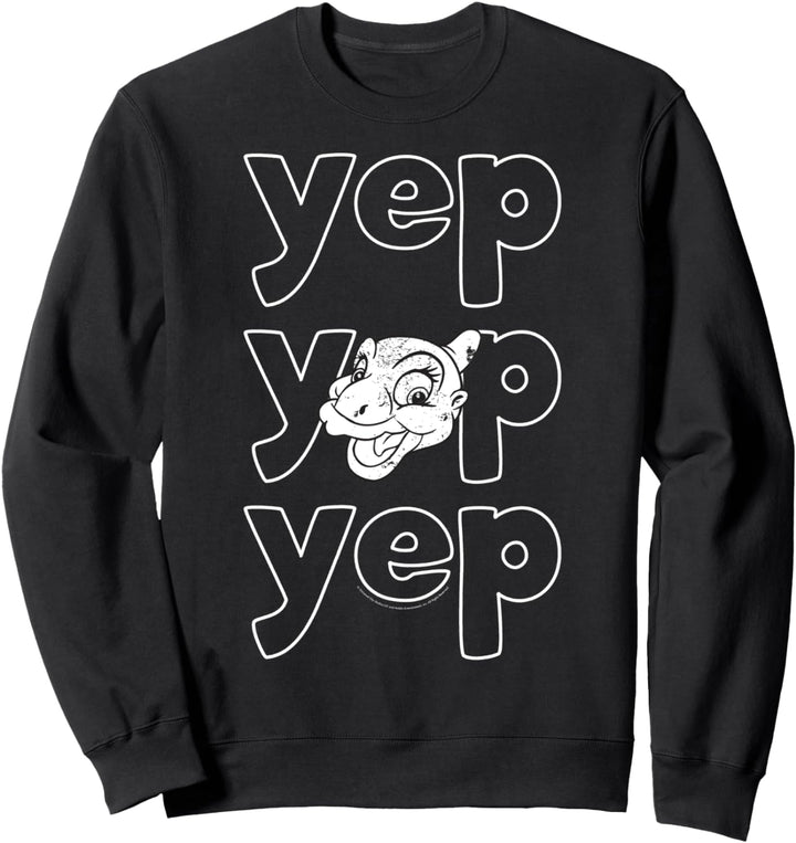 Land Before Time Ducky Yep Yep Yep Bubble Text Quote Sweatshirt