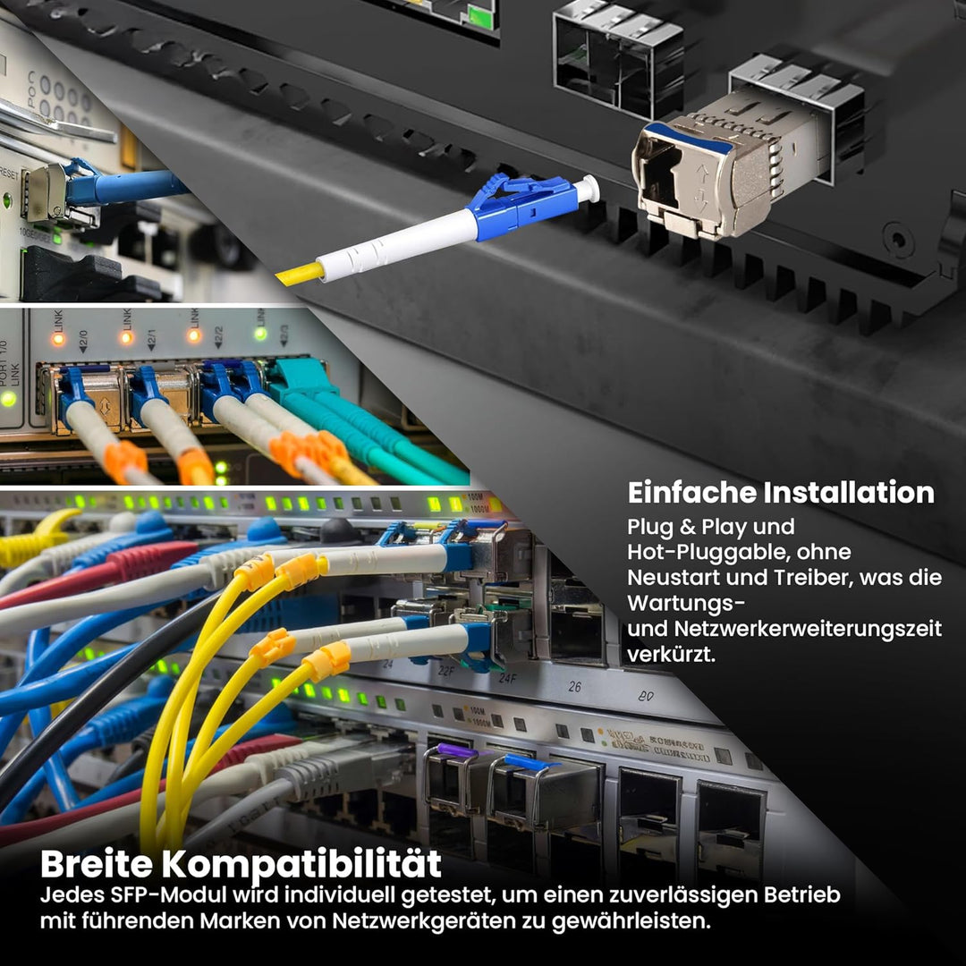 Extralink WDM SFP Modul Singlemode 25G LC 1270/1330nm bis 10km – Kompatibel mit Ubiquiti UniFi Netge