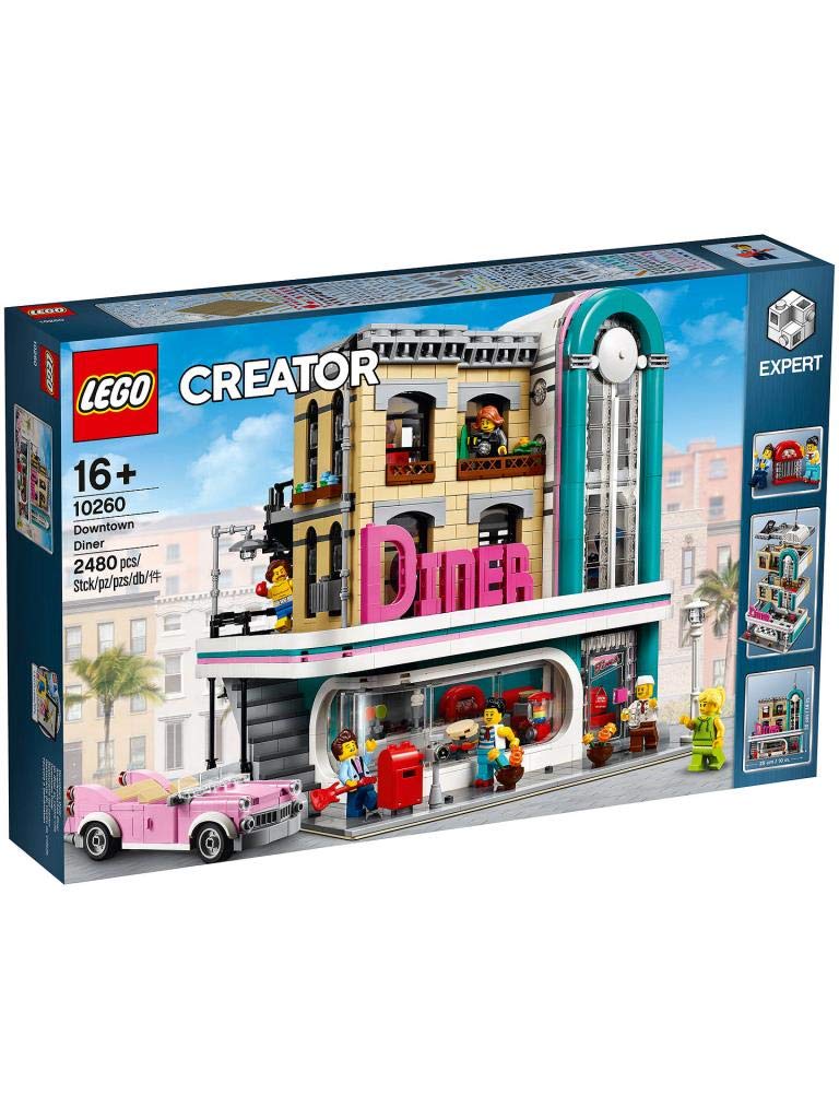 LEGO Creator Expert Downtown Diner 10260 Building Kit, Model Set and Assembly Toy for Kids and Adult