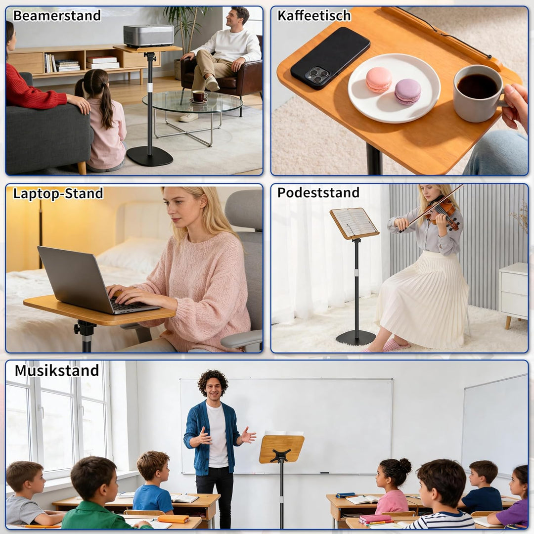 OUUTMEE Lesebuchständer, anhebbarer Beistelltisch, Winkelverstellung, Metallstruktur, Laptop, Kochbu