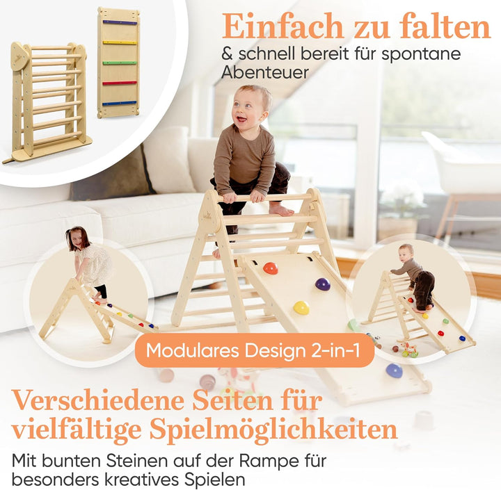 Lululearn® Kletterdreieck [Ultra-SICHER] - Ideal als Klettergerüst Indoor & Outdoor Spielzeug - Klet