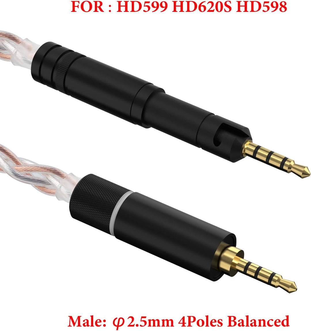 Geekria Apollo 5N Kupfer-Silber gemischtes Audiokabel kompatibel mit Sennheiser HD-599 579 569 559 5