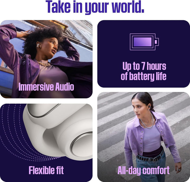 Bose Ultra Open Earbuds mit Bluetooth und OpenAudio Technologie, Clip On Kopfhörer, kabellose Open E