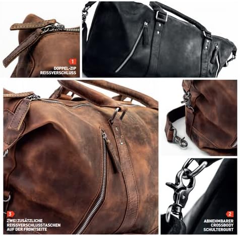 HIIERO® Weekender Cow Hunter - Brown 50x23x34 Braun, 50x23x34 Braun