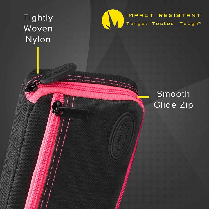 Casemaster Plazma Dartkoffer für weiche Dartpfeile mit Stahlspitze, für 3 Dartpfeile und integrierte