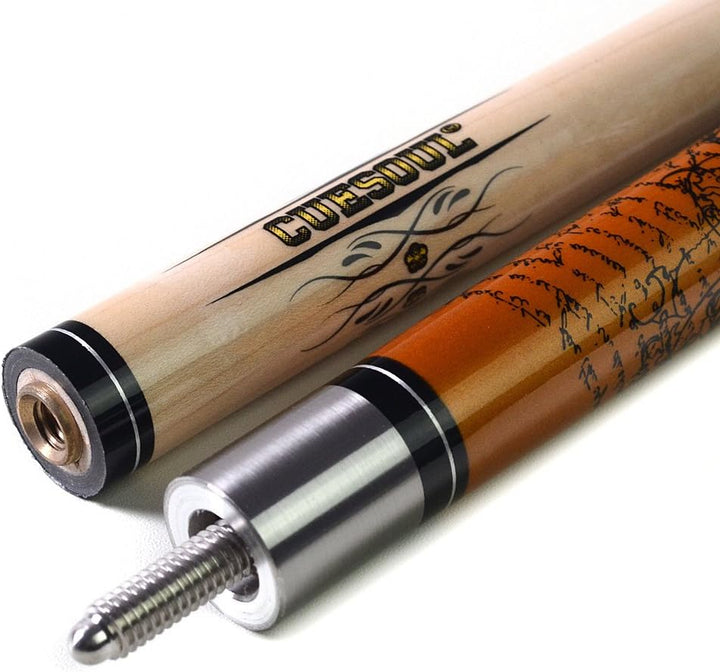 CUESOUL Rockin Series 57 "21 Unzen Maple-Pool Queue Set mit Gewindeschoner/Wellenschutz und Cue Hand