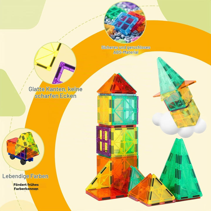 mysoler Magnetische Bausteine Magnetbausteine 47 Magnetische Fliesen STEM Kinderspielzeug Magnet Sen