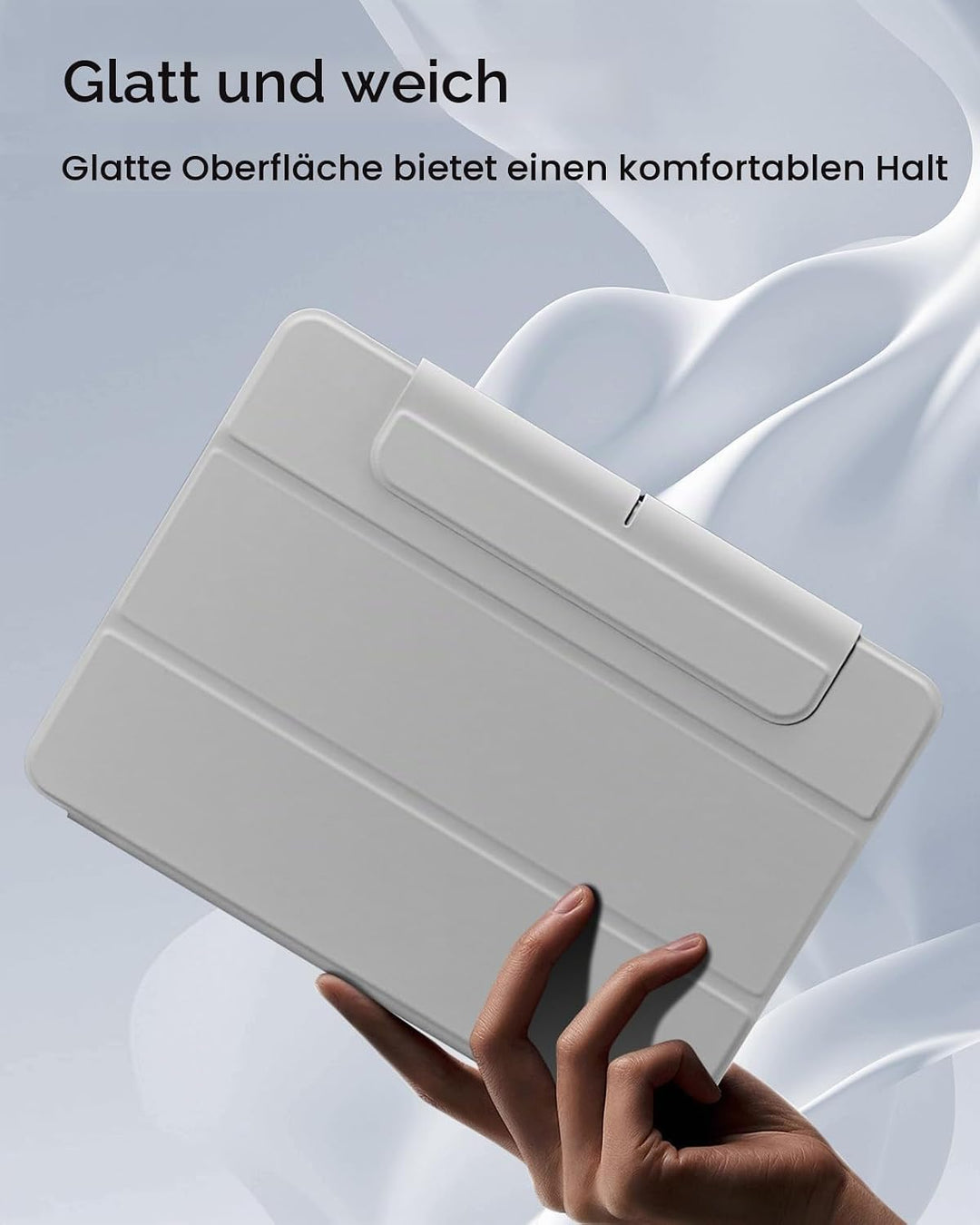 ESR für iPad Pro 11 Zoll Hülle M4 (2024) mit Stifthalter, Abnehmbarer Magnetabdeckung, vertikalem St