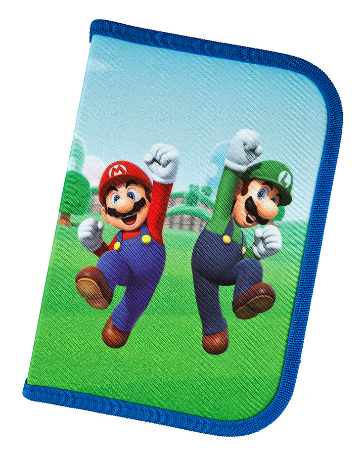 Super Mario gefülltes Schüleretui Federmäppchen inkl. Stiften, Radierer, Lineal etc. I Schlampermäpp