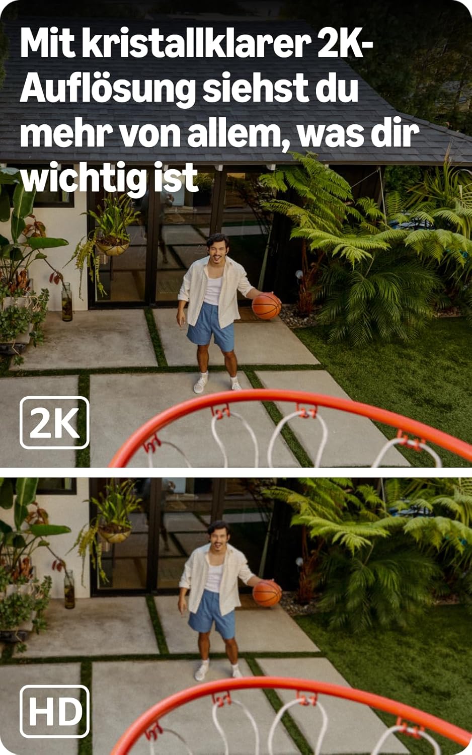 Blink Outdoor 2K+ Kameras mit Blink Videotürklingel 2K+ (neueste Generation), Weiss, inkl. Sync Modu