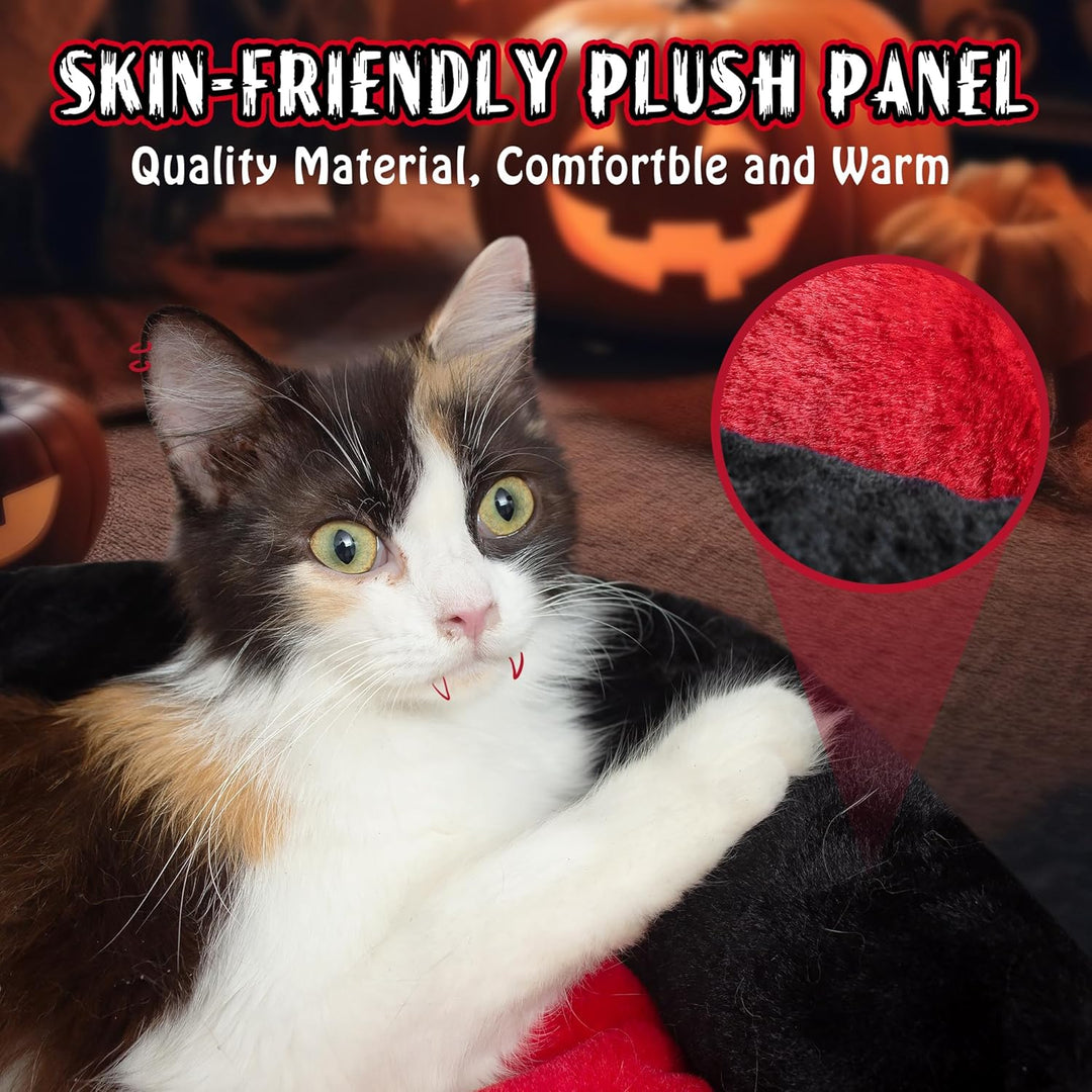 Gothic Cat Beds Fits up to 25 lbs, Washable Coffin Cat Bed, Goth Pet Bed, Halloween House 24 * 16.9