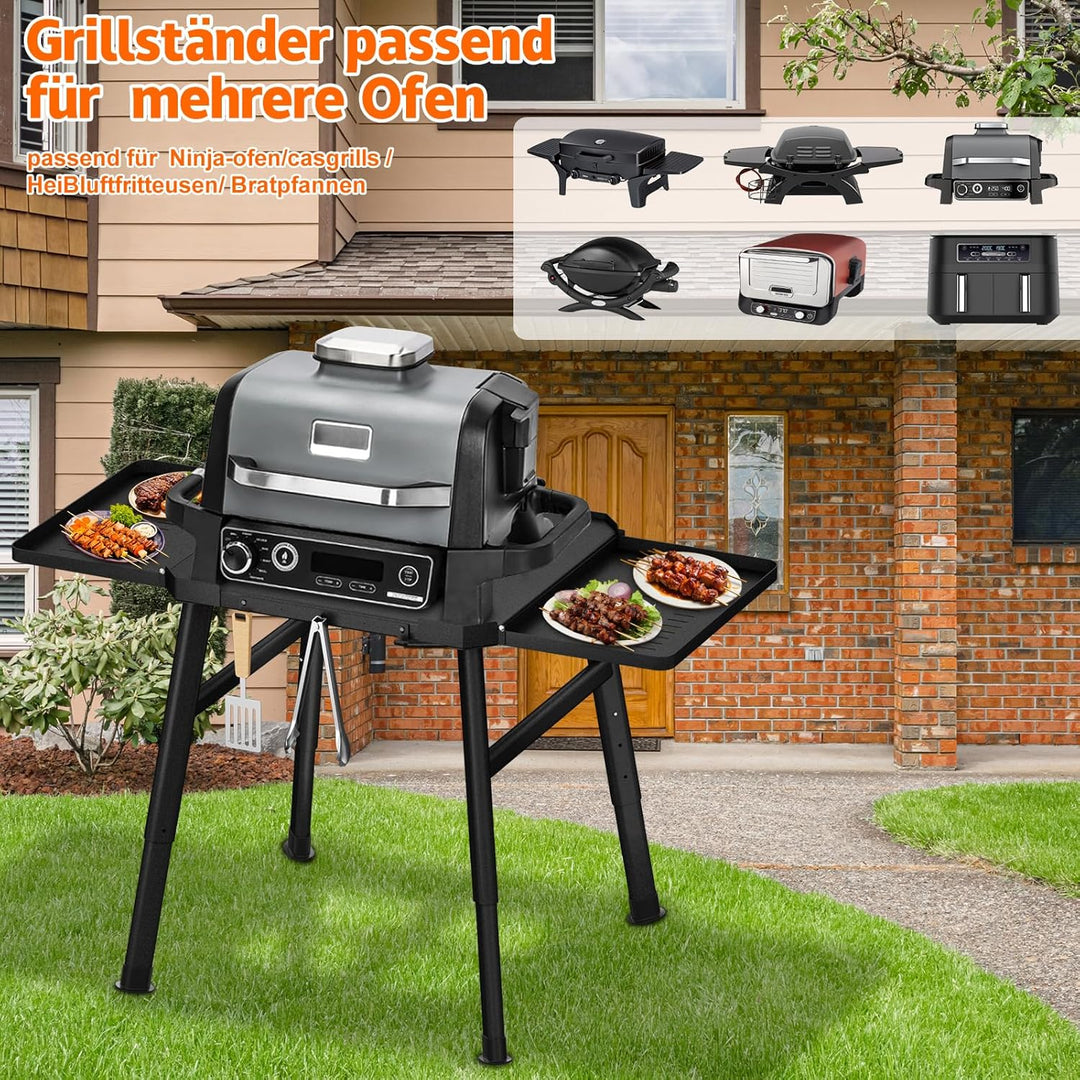 Grillständer für Ninja Woodfire Aussenofen Serie und Grillständer, Beweglicher Ständer zum Ninja Woo