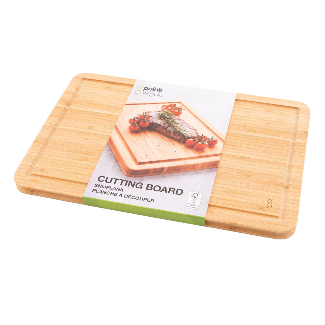 Point-Virgule Schneidebrett, Küchenzubehör zum Schneiden von Brot, Fleisch, Obst und Gemüse, 37,5x25