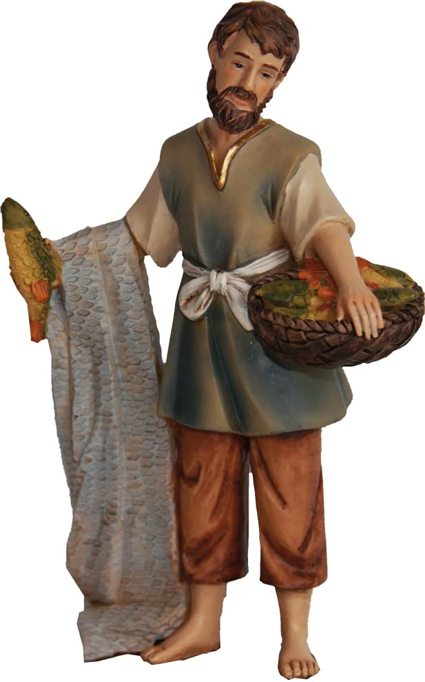 FADEDA Fischer/Höhe:14 cm/handbemalt/detailgetreue Krippen Figuren - Weihnachten Tisch Dekoration Kr