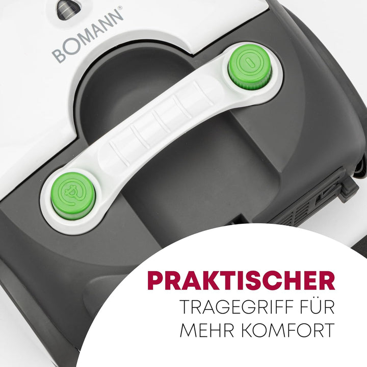 Bomann® Bodenstaubsauger mit energiesparenden 700 Watt | Staubsauger mit 5-Fach Mikrofiltersystem |