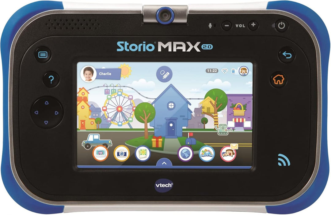 VTech - Storio Max 2.0 Blau, Kinder-Tablet mit Touchscreen, Lernfähig und sicher mit 5 Zoll Farbdisp