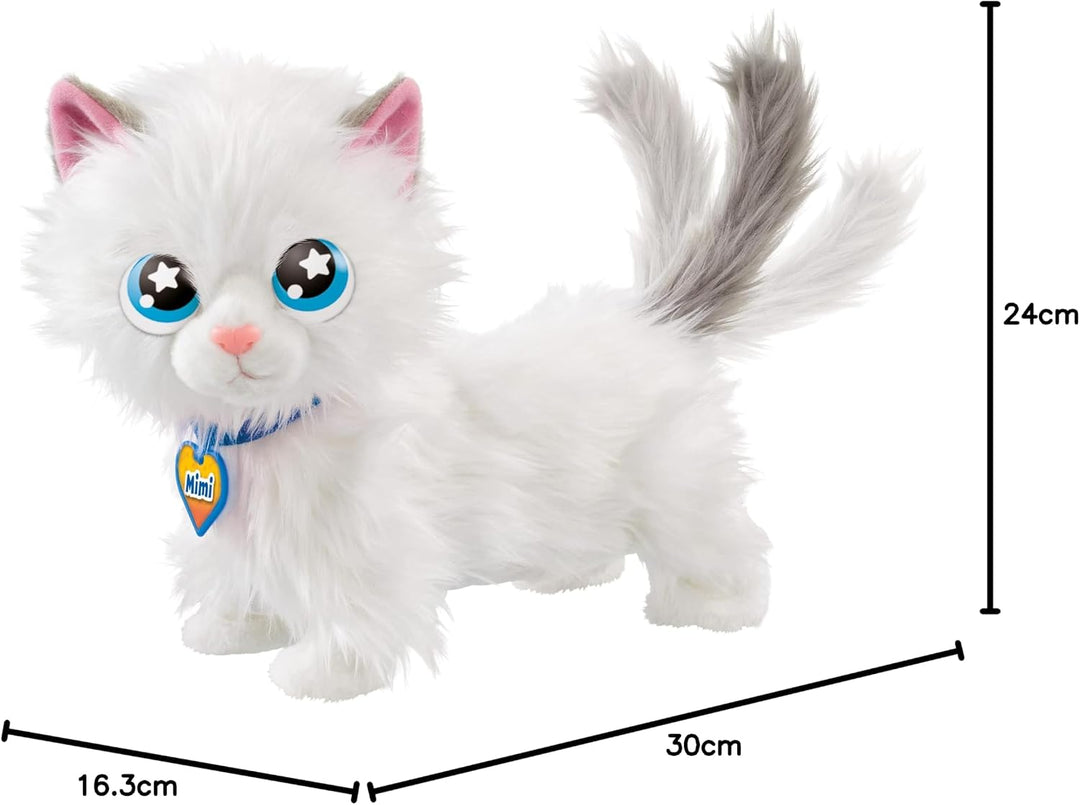 Animagic Mimi die Katze, Kuscheltier Spielzeug für Kinder ab 2 Jahren, Plüschtier Katze, Mimi