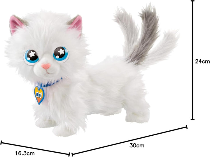 Animagic Mimi die Katze, Kuscheltier Spielzeug für Kinder ab 2 Jahren, Plüschtier Katze, Mimi