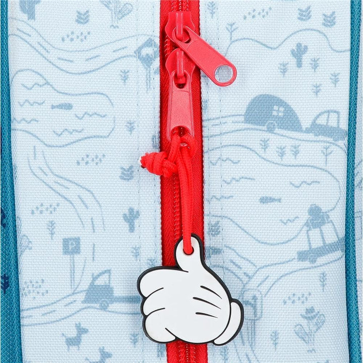 Disney Mickey Road Trip Blau Schulrucksack 30x38x12 cm Polyester 13,68L, Schulrucksack