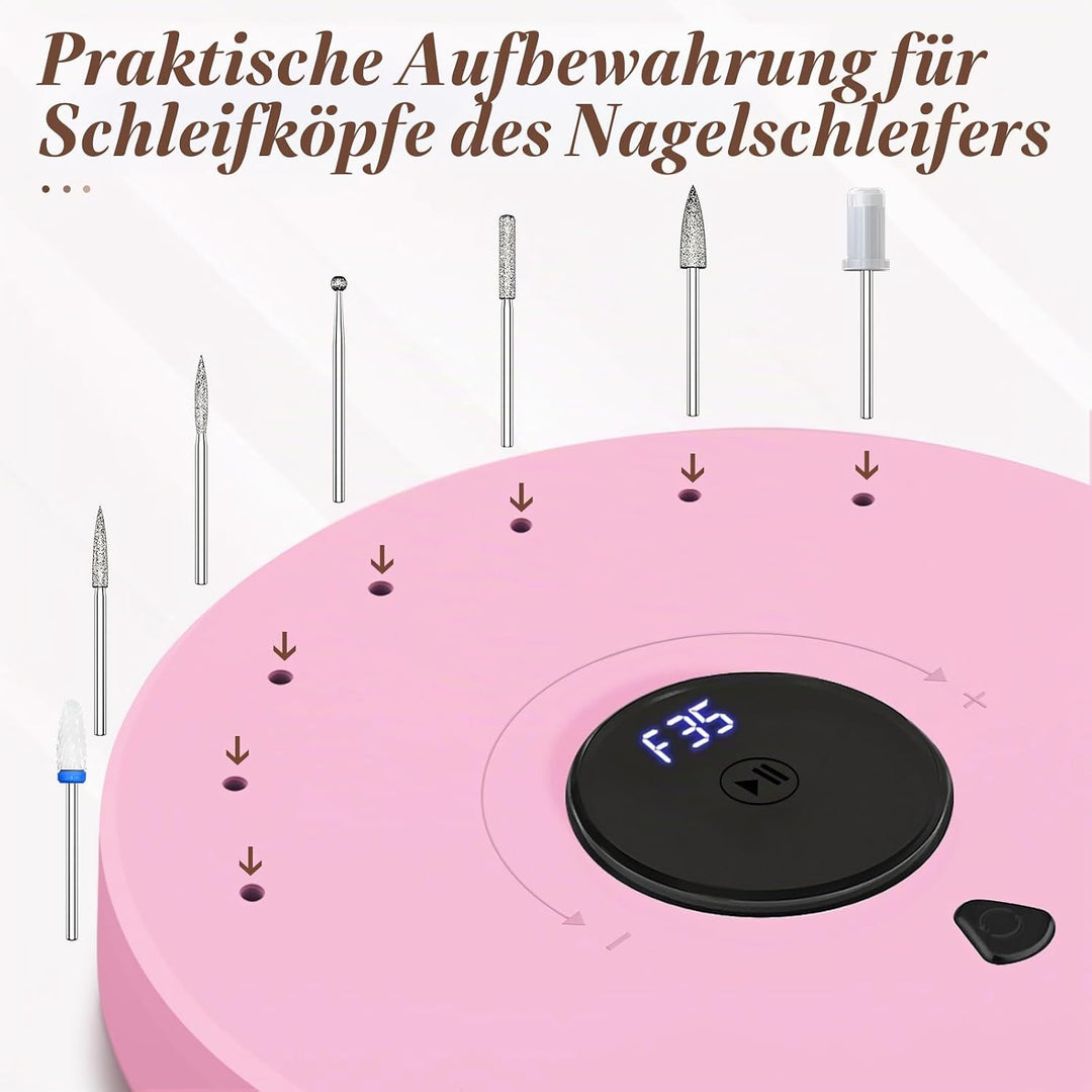 Nagelfräser für Gelnägel 35000 U/Min, Acrylnägel, Maniküre Pediküre set, Nagelfräser Professionelle