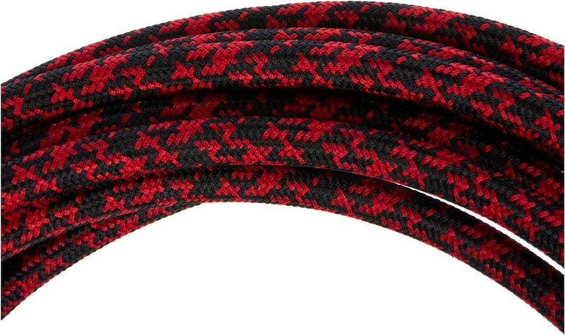 Ernie Ball Geflochtenes Instrumentenkabel gerade/gerade 5,49  m (18 ft) - Rot/Schwarz Rot/schwarz 5,