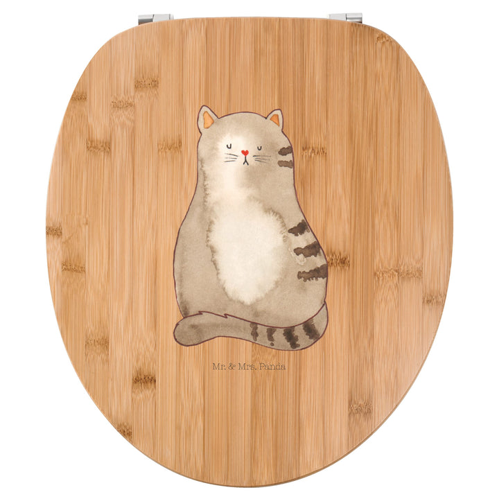 Mr. & Mrs. Panda Motiv WC Sitz Katze sitzend - Geschenk, Katzensouvenirs, WC-Sitz, Katzenbesitzerin,