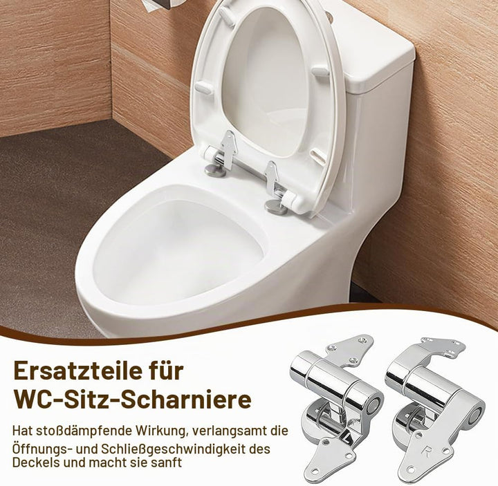 WC Sitz Scharniere Ersatzteile, 2 Stück Dreieck Zinklegierung Verstellbare WC Chrom Scharniere mit B