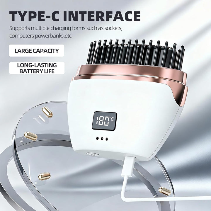 Mini Glätteisen Kabellos 2026 Neu, 2-in-1 Mini Haarglätter, USB-Wiederaufladbare Tragbare Hair Strai