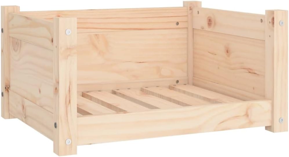 homiuse Hundebett Katzenbett 55,5x45,5x28 cm Massivholz Kiefer Hundekorb Katzenkorb Hundebett Grosse