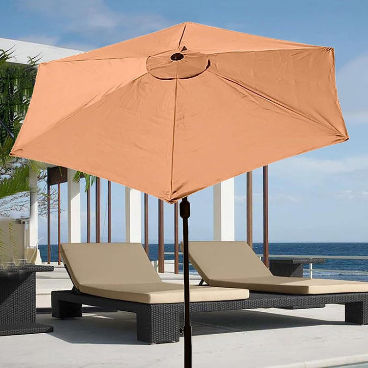 OKUGAIYA Ersatzschirm für Sonnenschirme, 3 m, 6 Rippen, für den Aussenbereich, Terrasse, Markt, Ersa