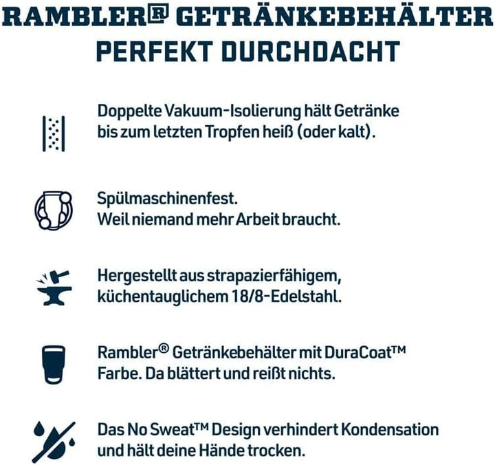 YETI Rambler 18 oz (532 ml) C Flasche Mit Farblich Abgestimmtem Trinkhalmdeckel - Tropical Pink, Tro