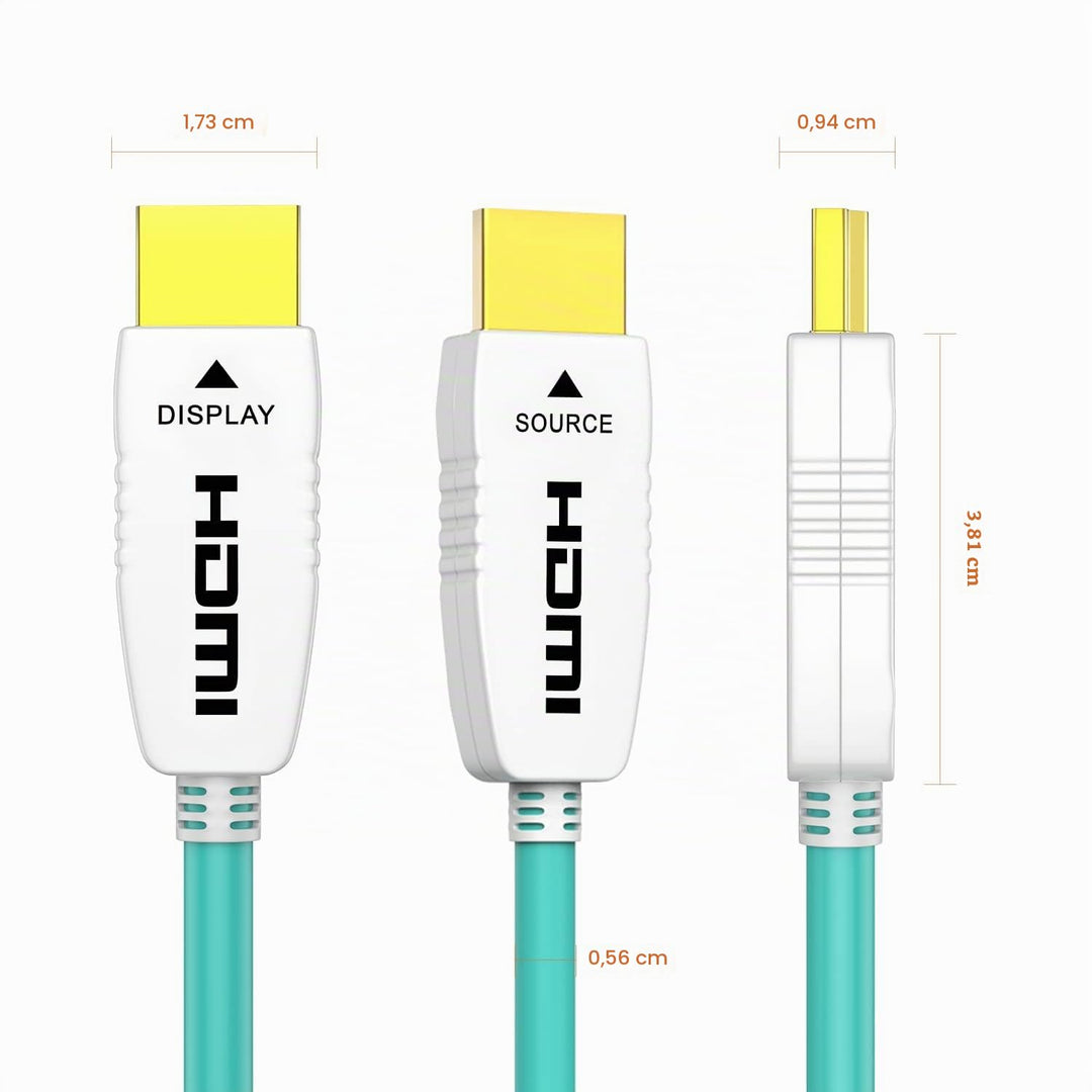 RUIPRO 8K HDMI Glasfaserkabel 25M, Optisches HDMI 2.1 48Gbps 8K@60Hz 4K@120Hz Dynamic HDR eARC Dolby