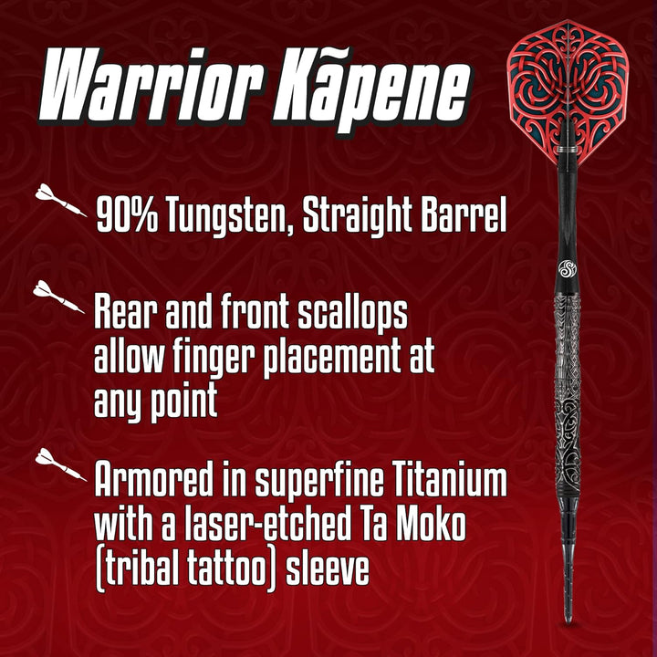 Shot Darts Warrior Kapene Captain 90% Tungsten Softdarts Gewicht: 20g, Gewicht: 20g