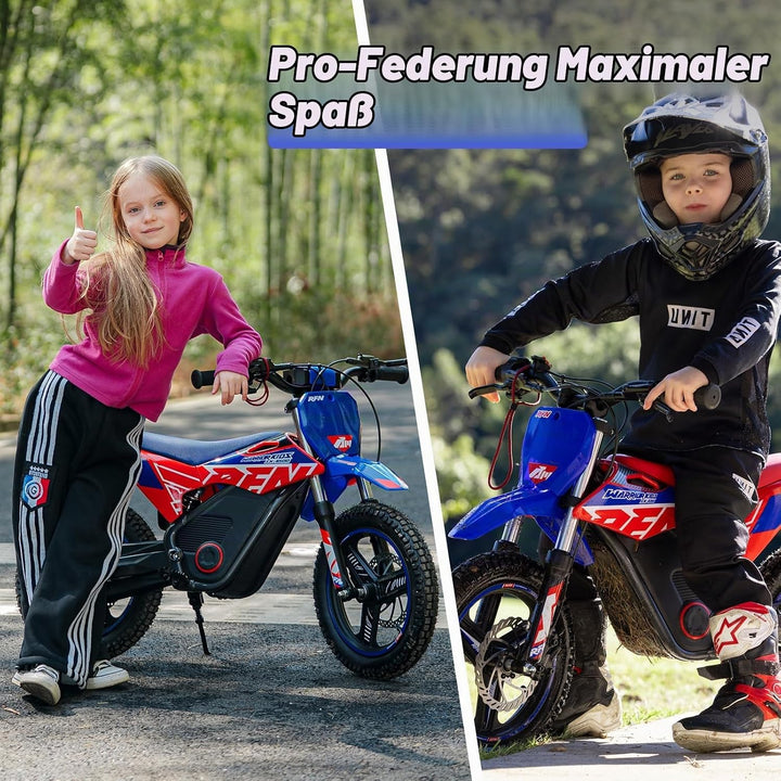 RFN SX-E350 36V Kinder Elektro Dirt Bike Elektromotorrad für Kinder 350W Motor 500W Spitzenleistung