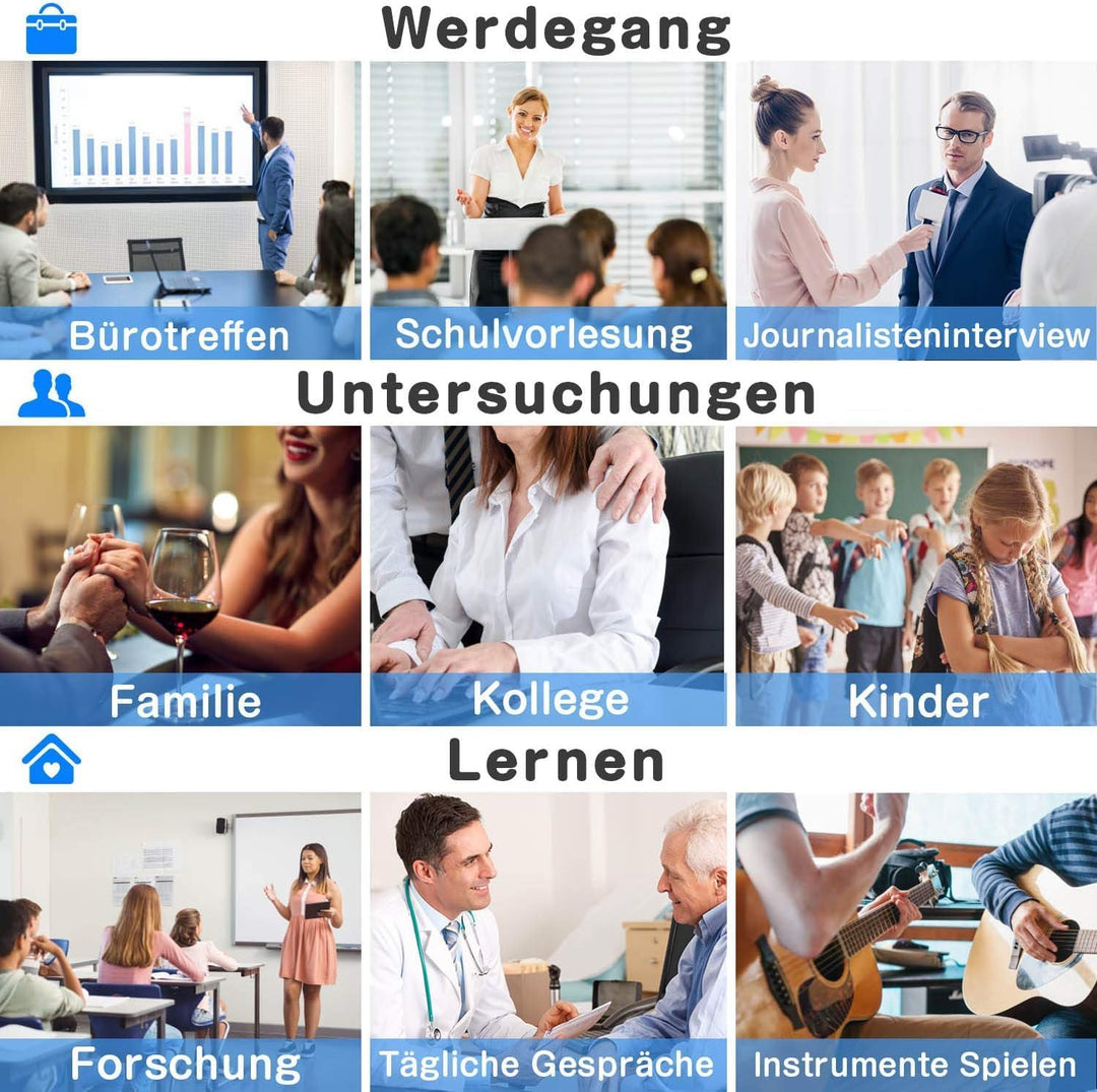 Mini Diktiergerät, TDW Mini Aufnahmegerät 16GB Diktiergerät mit Mikrofon Stimmenaktivierung Klein Ab