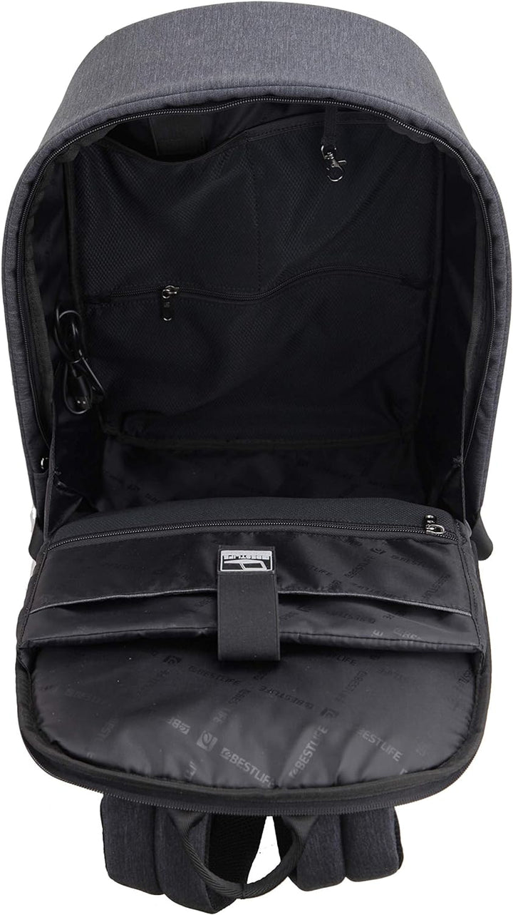 Best Life Travelsafe Murada Rucksack, 46 cm, 23 Liter, Grau