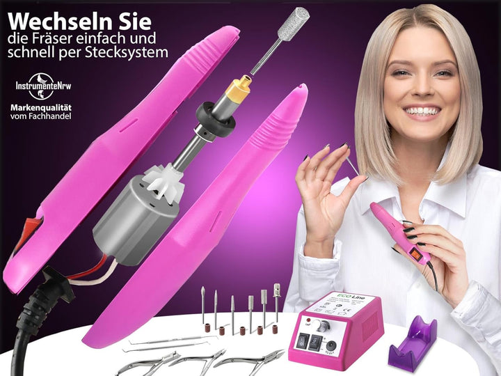 Fusspflegegerät Fräser Komplettes Fusspflege Set Elektrisch mit Nagelzangen Fusspflegeinstrumente Di