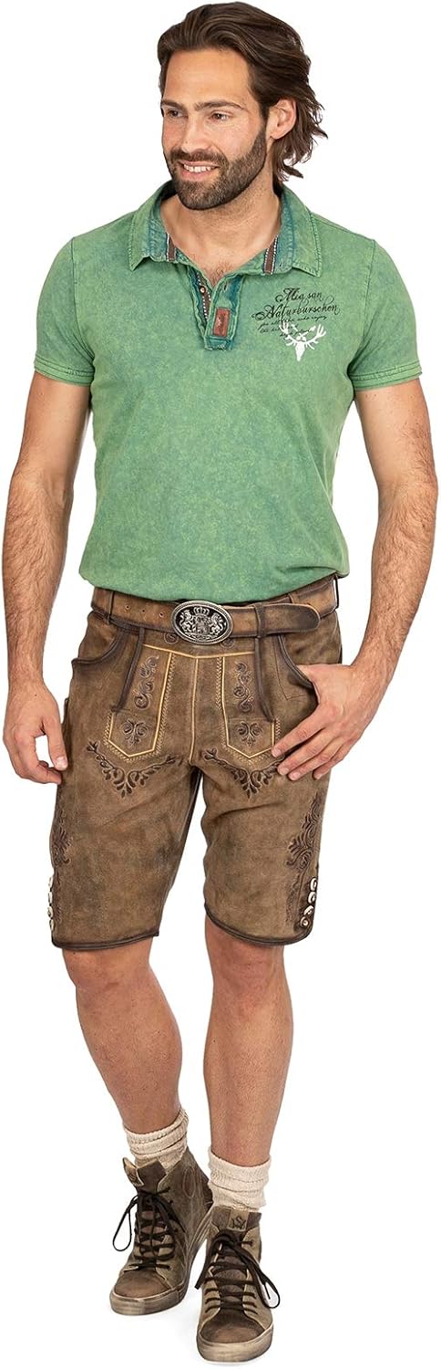 Maddox Herren Lederhose Ronn 56 Braun, 56 Braun
