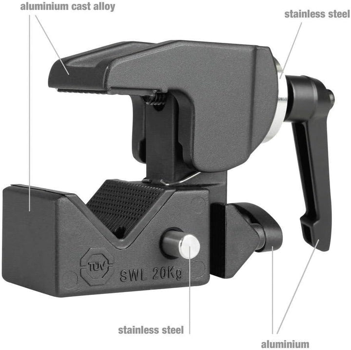 Adam Hall SCP710B Universalhaken & Manfrotto Adapter-Zapfen (16 mm) Bundle mit Adapter-Zapfen, Bundl