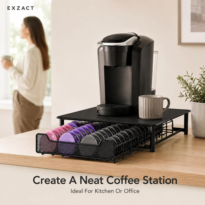 EXZACT Kaffeekapselschublade, kompatibel mit Tassimo-Pads, die Schublade wird nicht von Tassimo verk