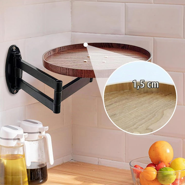 Rund Klapptisch Wand Kleine Wandtisch 11.8 in Runder Tisch zur Wandmontage Ausziehbar Klapptisch Pla